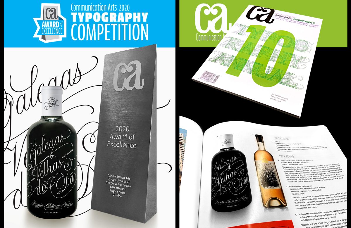 2020 Award of Excellence Communication Arts Typography Annual — Galegas Velhas do Dão